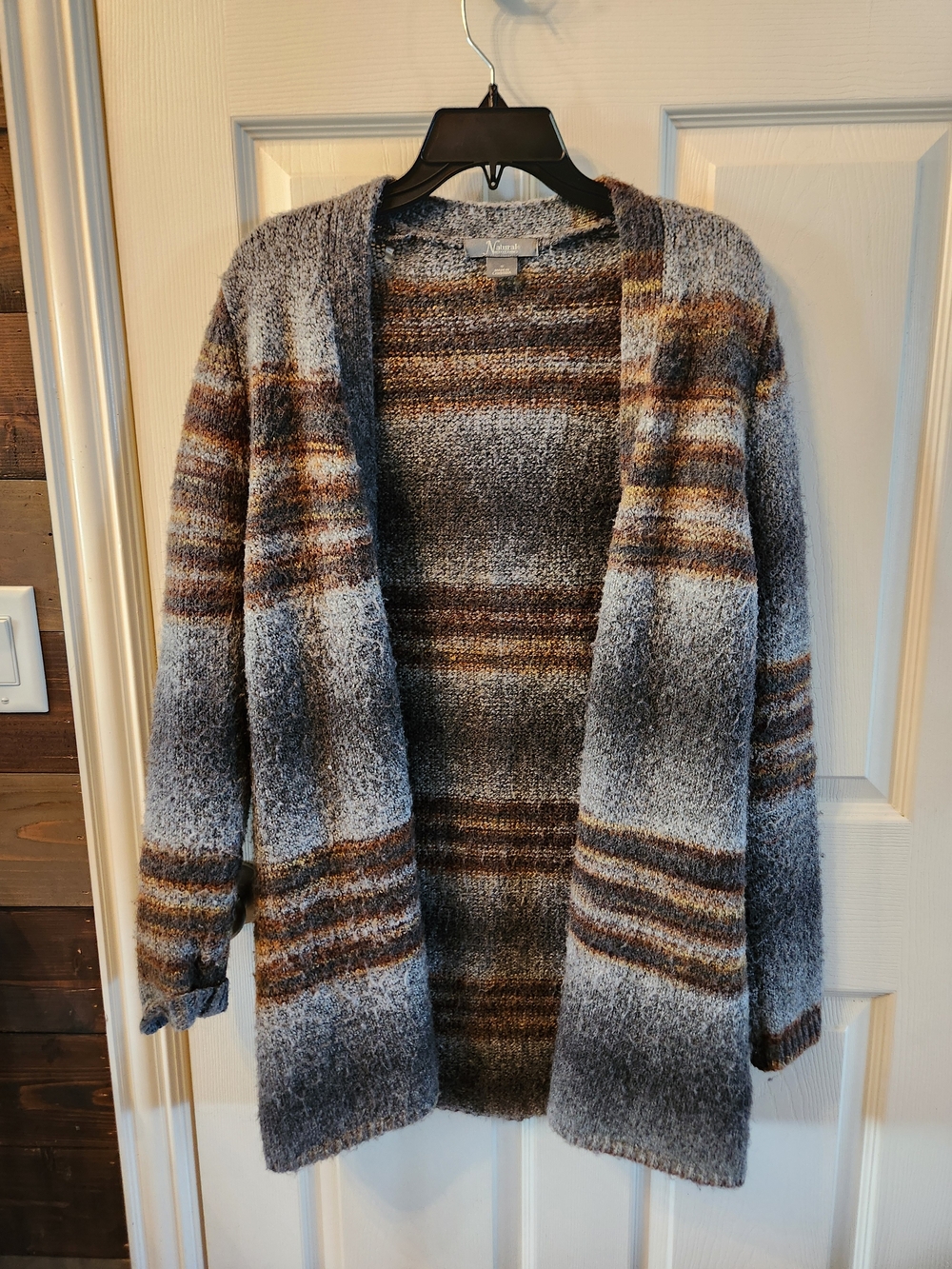 Natural Reflections Women’s Preppy Academia Cozy Striped Cardigan Fall Colors